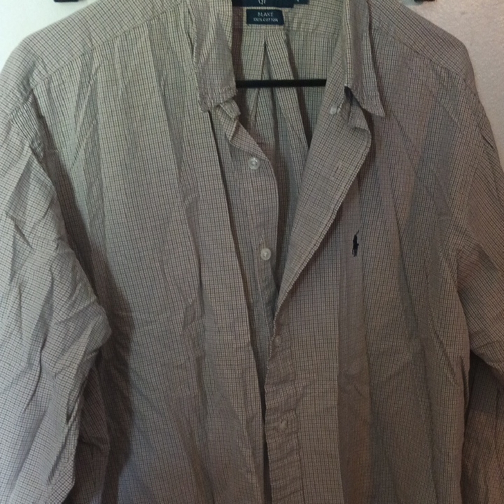 Ralph Lauren Men's Dress Shirt - Gray Checkered